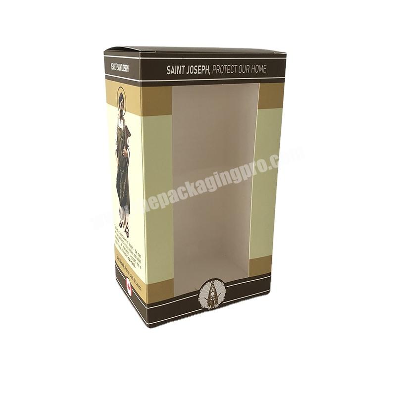 Soybean Ink Printing Saint Joseph Tall Paper Box Christians Gift Packaging Box With Clear Pvc Window