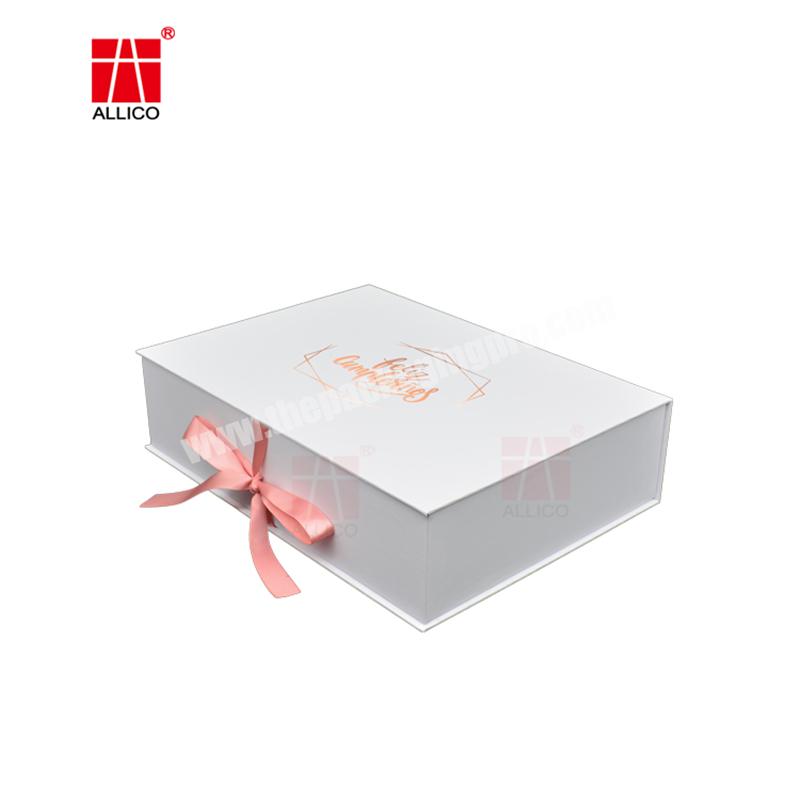 White Box Clothes Packaging Box Custom Your Own Logo Luxury Blank Clothing Boxes