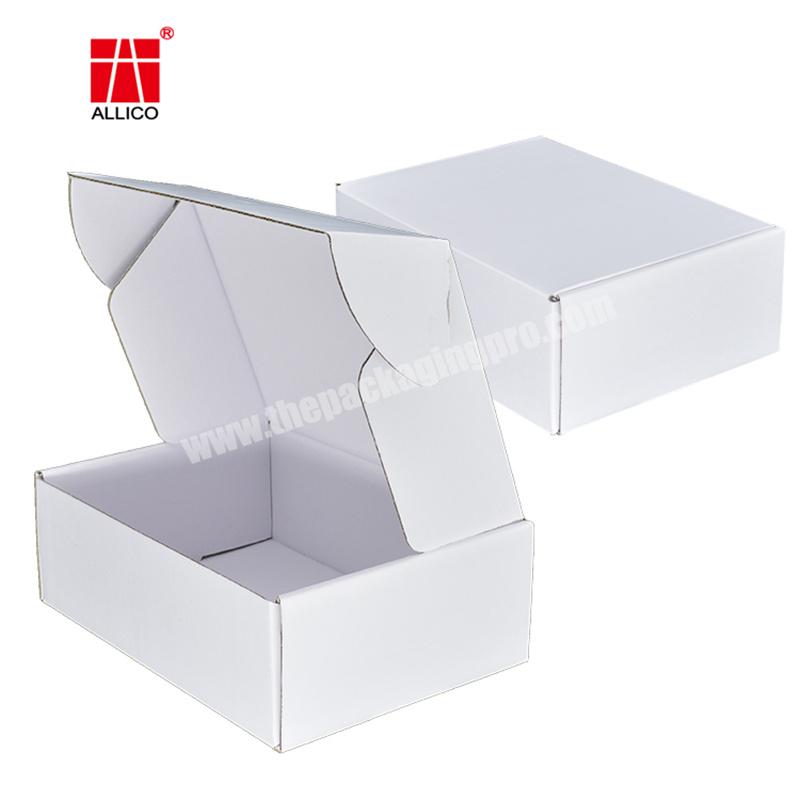 White Custom Logo Shipping Packing Box White Gloss Clothing Wrapping Clothes Mailer Box