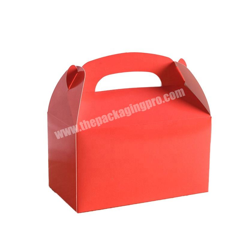 Wholesale 350gsm White Paper Board Printed Cheese Cake Box,Cake Carrying Box,Birthday Cake Packaging Red Box With Handle