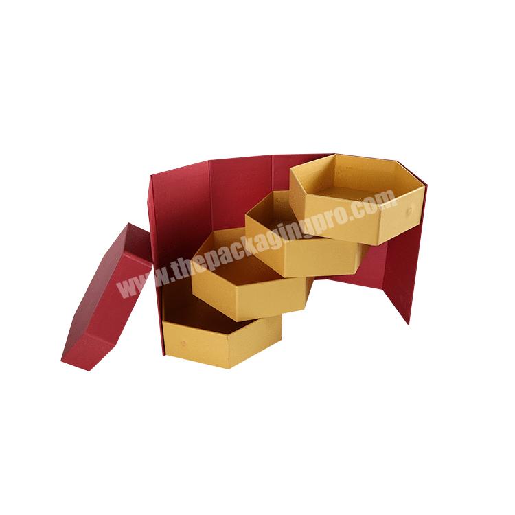 Wholesale Cardboard Flower Arrangement Double Layered Jewelry Gift Packaging Box With Flower