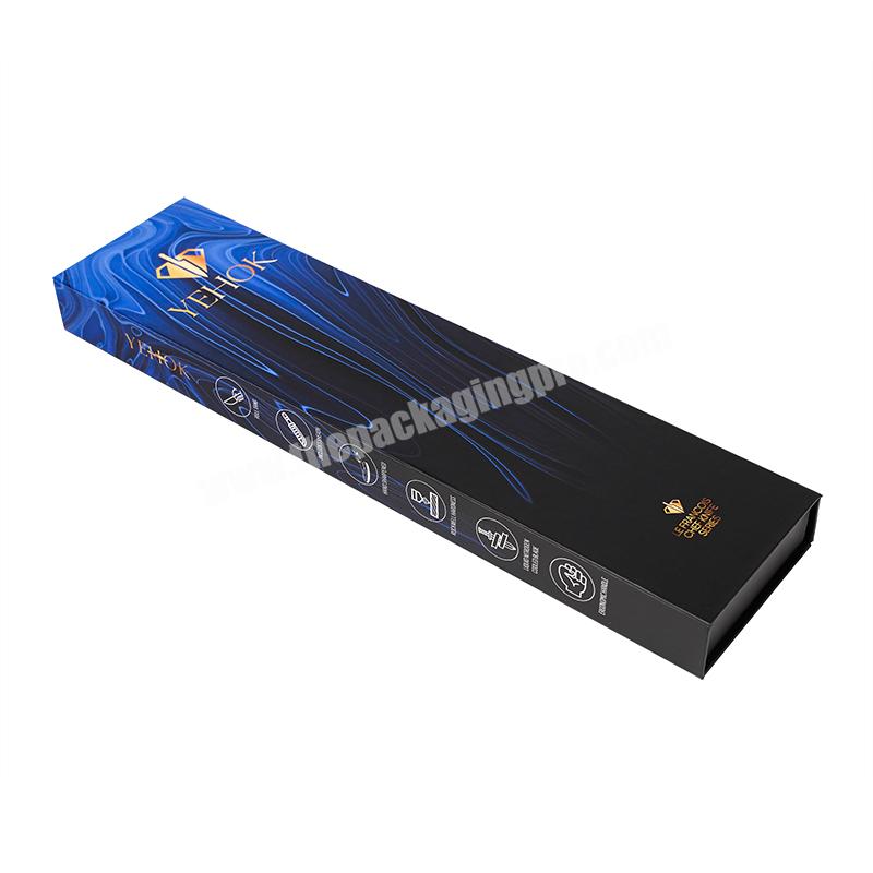 Wholesale Custom Black Closure Top Flip Jewelry Box Packaging Magnetic Jewelry Paper Boxes