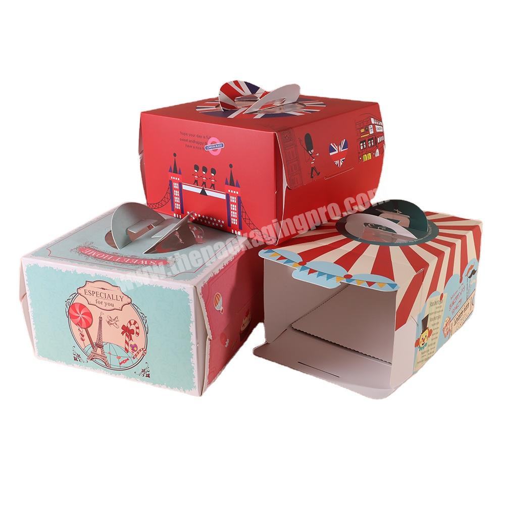 Wholesale Custom Christmas Wedding Cake Pop Boxes In Bulk For Sale Cake Box With Window Cup Cake Box