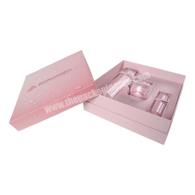 Wholesale Custom Design Unicorn Matte Premium Cosmetics Skincare Gift Rigid Two Piece Packaging Lid And Base Paper Cardboard Box