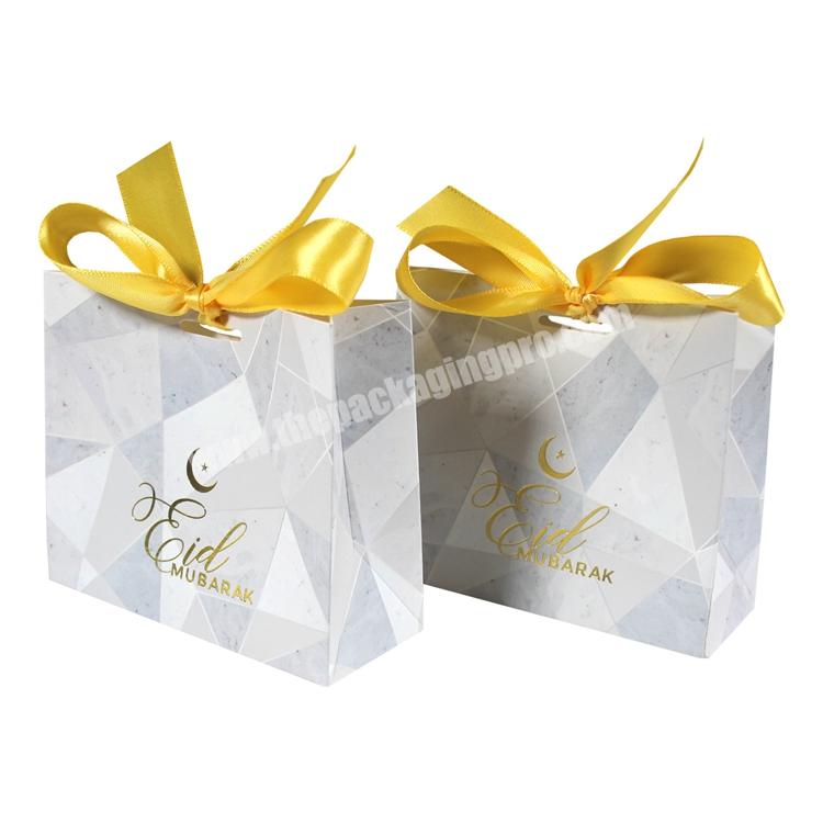 Wholesale Custom Eid Mubarak  Candy Goodie Sweet Party Gift Shopping Bag Paper