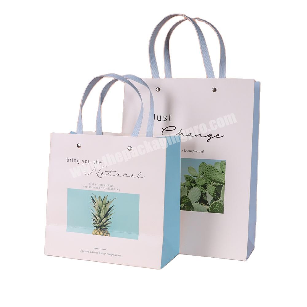 Wholesale Custom Printed Paper Bags With Ribbon Handles For Jewelry