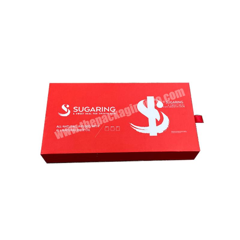 Wholesale Custom Shape Size Logo Color Printing Gift Box High Quality Recycled Beautiful Red Drawer Packaging Paper Box