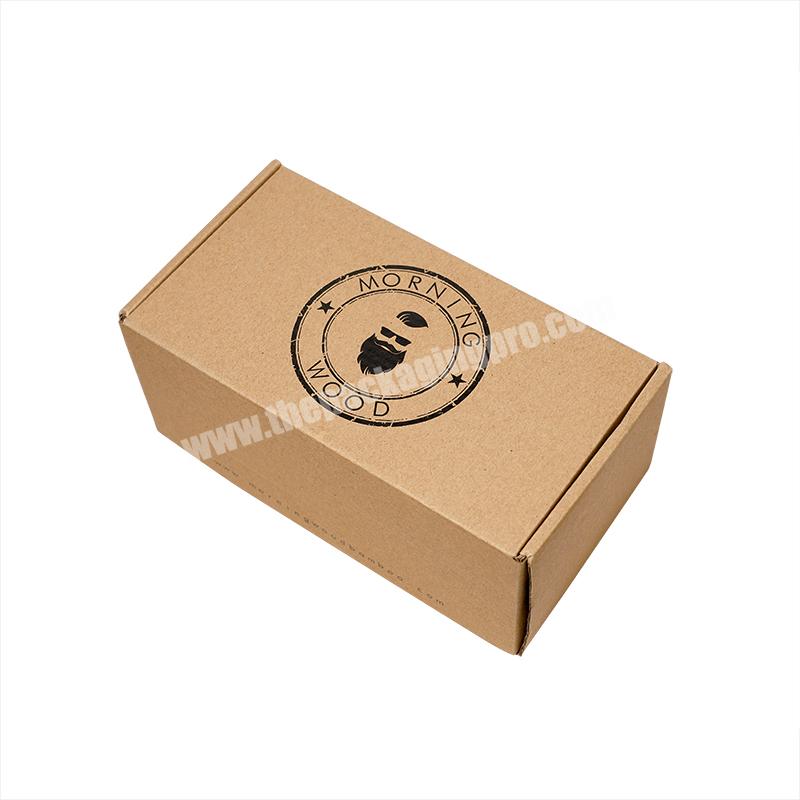 Wholesale Custom Shape Size Logo Handmade Mailer Box Eco Friendly Cheap Kraft Paper Box Corrugated Black Stamping Shipping Box