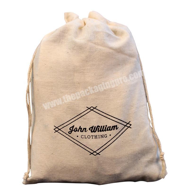 Wholesale Drawstring Handbag Dusters Cover Custom Print Logo Muslin Cotton Clothing Dust Bags