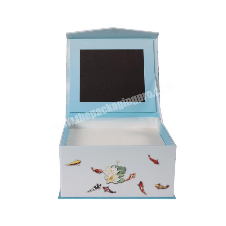 Wholesale Luxury Retail Embossed Foil Cosmetic Skincare Packaging Wall Mounted Cosmetic Storage Box
