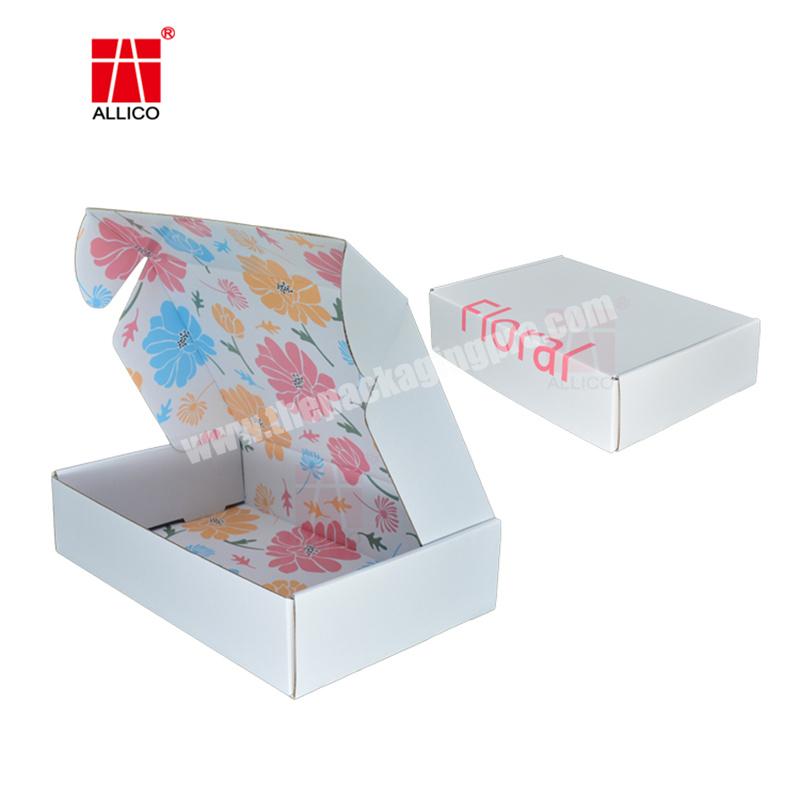 Wholesale White Woman Custom Logo Shoe Clothes Packaging Shipping Clothing Packaging Mailer Box