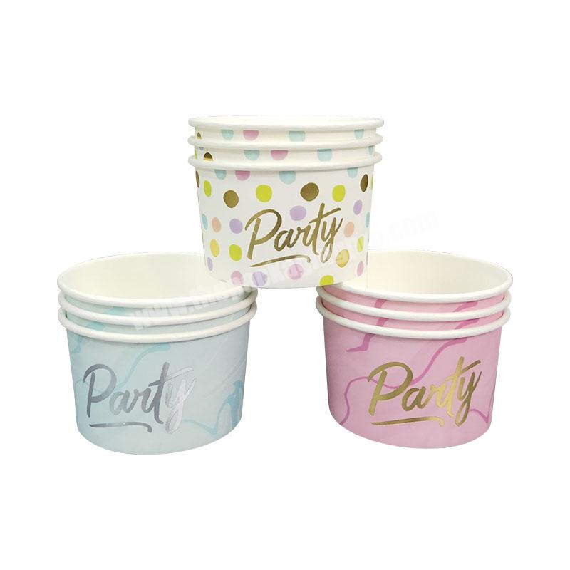 Wholesale ice cream bowl disposable  paper cup ice cream packaging yogurt commercial packaging