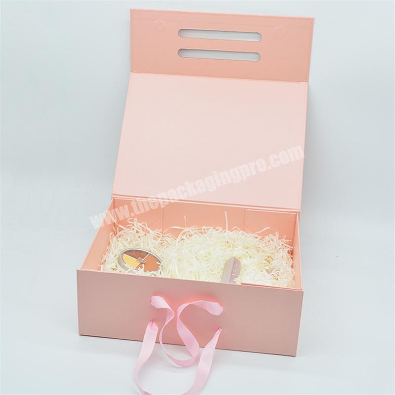 Wholesale luxury rigid coated paper folding cardboard custom logo gift packaging paper box