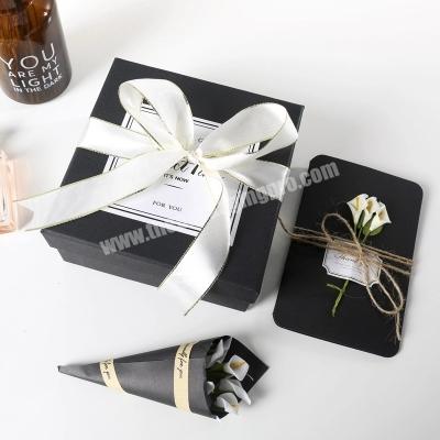 Wintop Black gift box square birthday simple creativity packaging paper box
