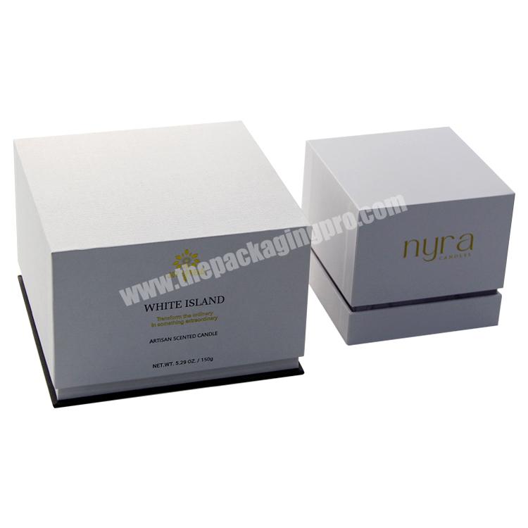 custom logo kraft paper candle gift card folding candle packaging boxes luxury gift box for candles