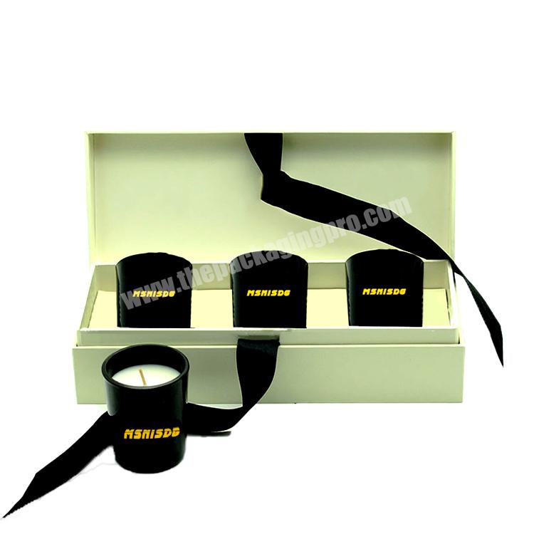 custom logo print trending products candle gift boxes with inserts magnetic clasp boxes for packiging candles