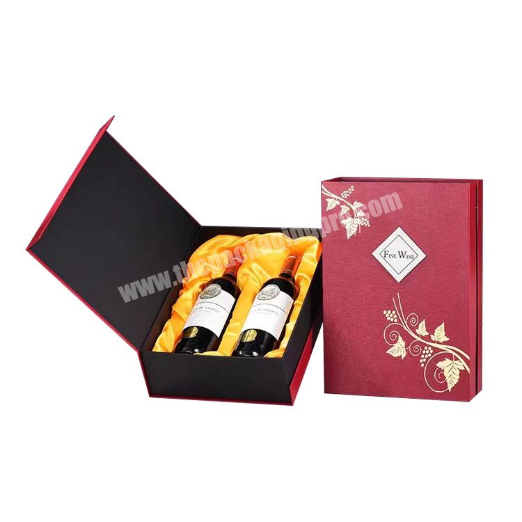 custom luxury red wine glass bottle gift packaging box wine bottle shipping packaging gift box