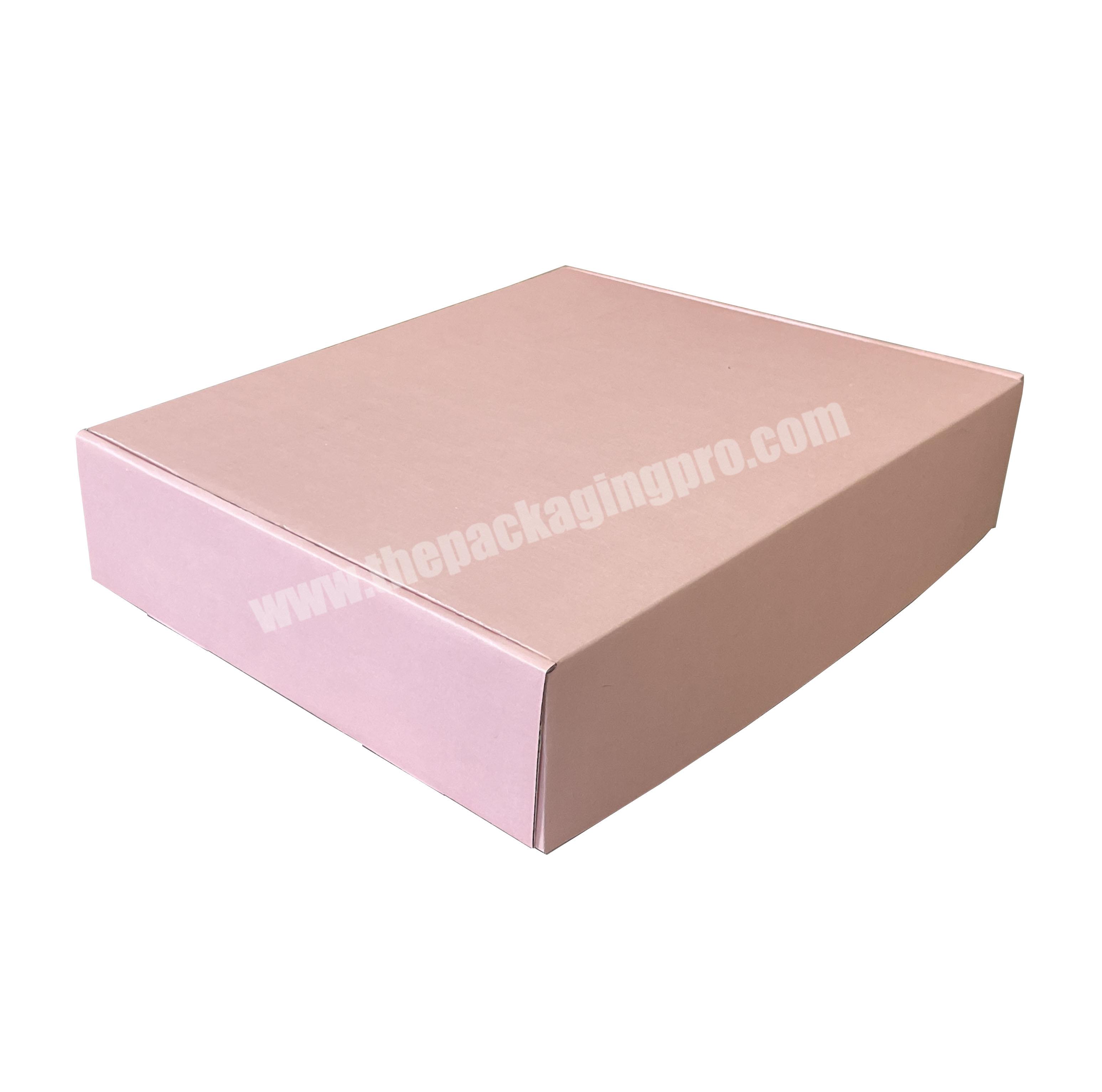 factory sell custom printed pink color delivery mailer shipping packaging gift box for make up