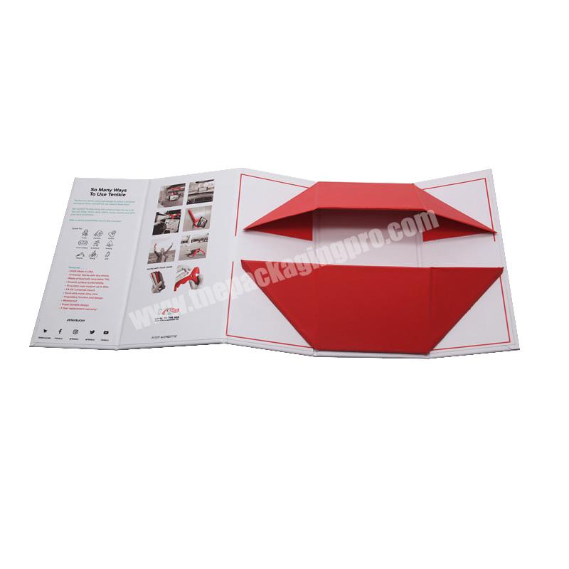 high quality colorful  luxury folding flat gift box custom logo folding carton with magnet