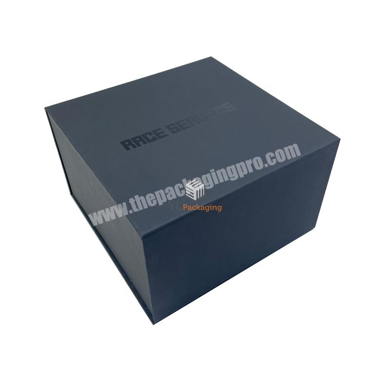 high quality custom magnetic folding soft touch cap packaging boxes