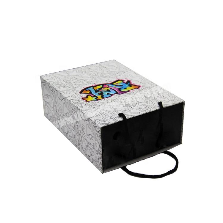 luxury children shoe box with handle cardboard clothing product packaging boxes for packing shoes