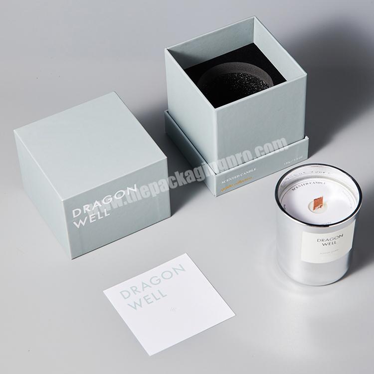 luxury custom candle jar box package with insert eco friendly soy wax melt packaging paper gift box