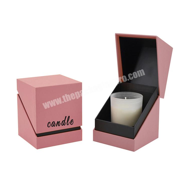 luxury custom rigid delicate appearance cardboard gift scented candle jar packaging boxes for candles