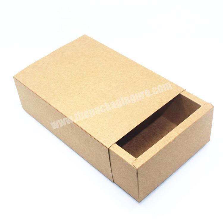 luxury wholesale custom logo printed kraft drawer paper box slide open box