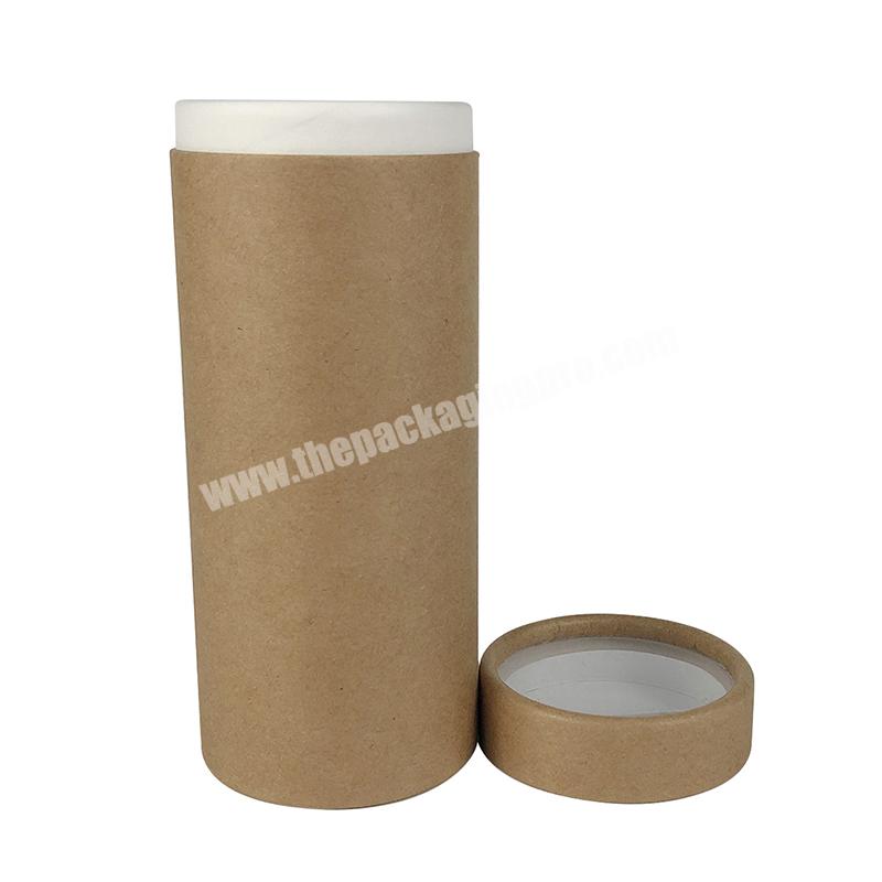 manufacture recycle round shape cylinder box food grade kraft paper tubes with clear window