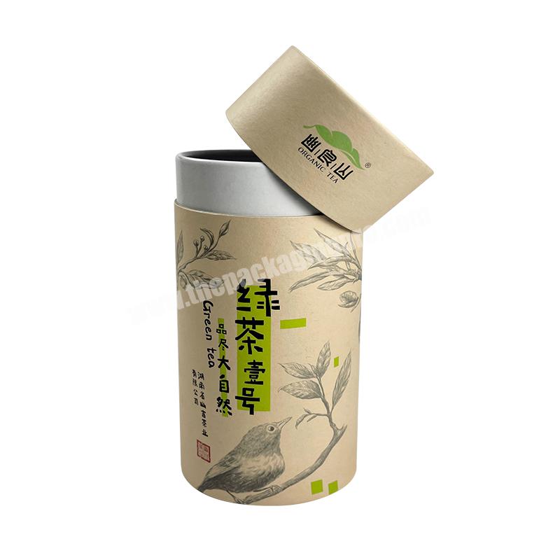 manufacturer kraft paper tea box round box paper tube cylinder packaging with aluminum liner