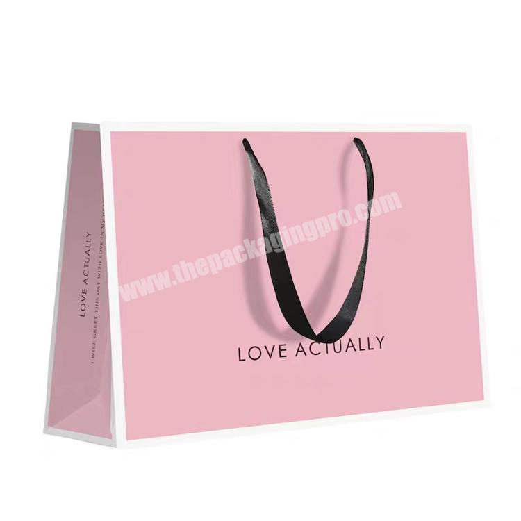 quality low price good price bags paper custom recycle pink cheap paper shopping bag with logo