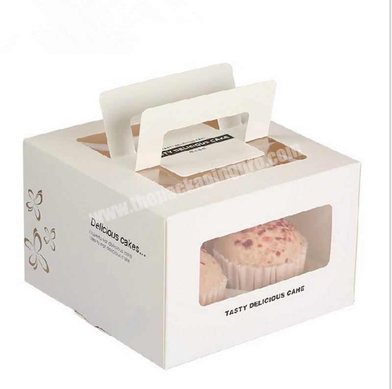 white disposable paper custom cake box