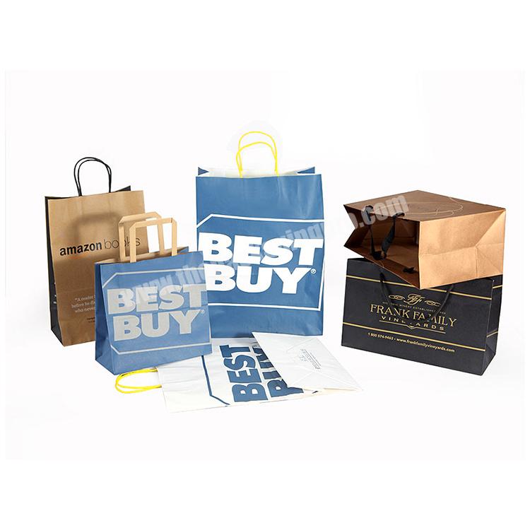 wholesale luxury black small gift packaging custom thank you paper bags with your own logo