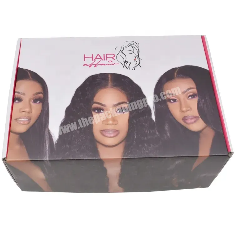 Cheap Price Corrugated Hair Extensions Packaging Mailer Boxes Custom Logo Recycled Wig Shipping Package Box - Buy Wig Box Custom Logo,Wig Box Luxury,Hair Bundles Box Wig Packaging.