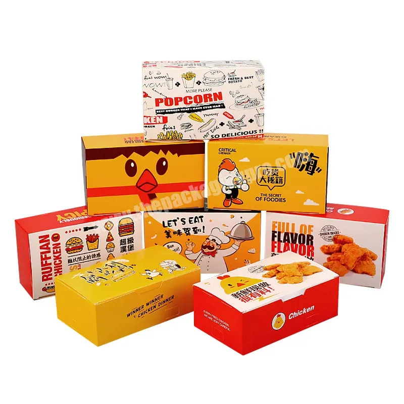 China Manufacturer Fried Chicken Takeaway Takeout White Cardboard Food Container Packaging Paper Box With Logo - Buy Custom Eco Friendly Disposable Take Away French Fries Food Takeaway Takeout Packaging Corrugated Kraft Fried Chicken Togo Box,Custom