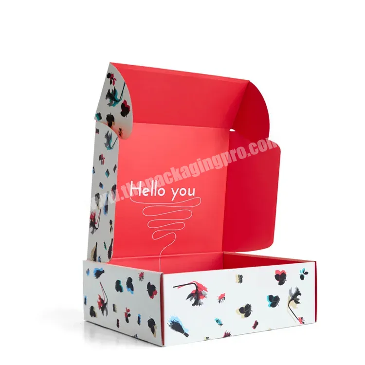 China Wholesale Custom Logo Printing Pink Paper Packaging Mailer Shipping Corrugated Paper Box - Buy Paper Box,Custom Printed Packaging Supplies High Quality Recycle Clothing Shoes Candle Mailer Wig Paper Aircraft Boxes With Your Own Logo,Customized