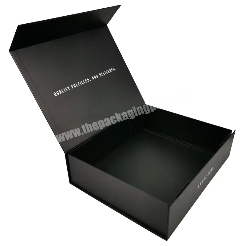 Custom Black Cardboard Box For Clothing Packiging,Magnetic Gift Box For Clothes T-shirt,Large Luxury Gift Packaging Paper Box - Buy Luxury Gift Box Folding Gift Box Magnetic Gift Box Cardboard Box,Luxury Black Large Gift Box,Box For Clothes T-shirt.