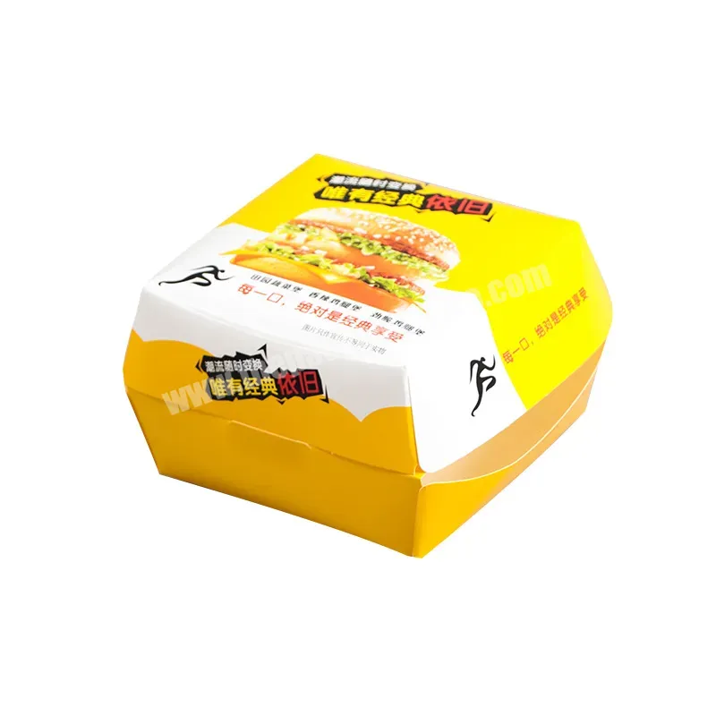 Custom Carton Full Color Brown Black White Square Large Mini Disposable Preserved Paperboard Take Out Fold Standard Paper Box - Buy Custom Wholesale Empty Eco Friendly Foldable Packaging Printed Hot Dog Lunch Pizza Fried Chicken Fast Food Paper Burge