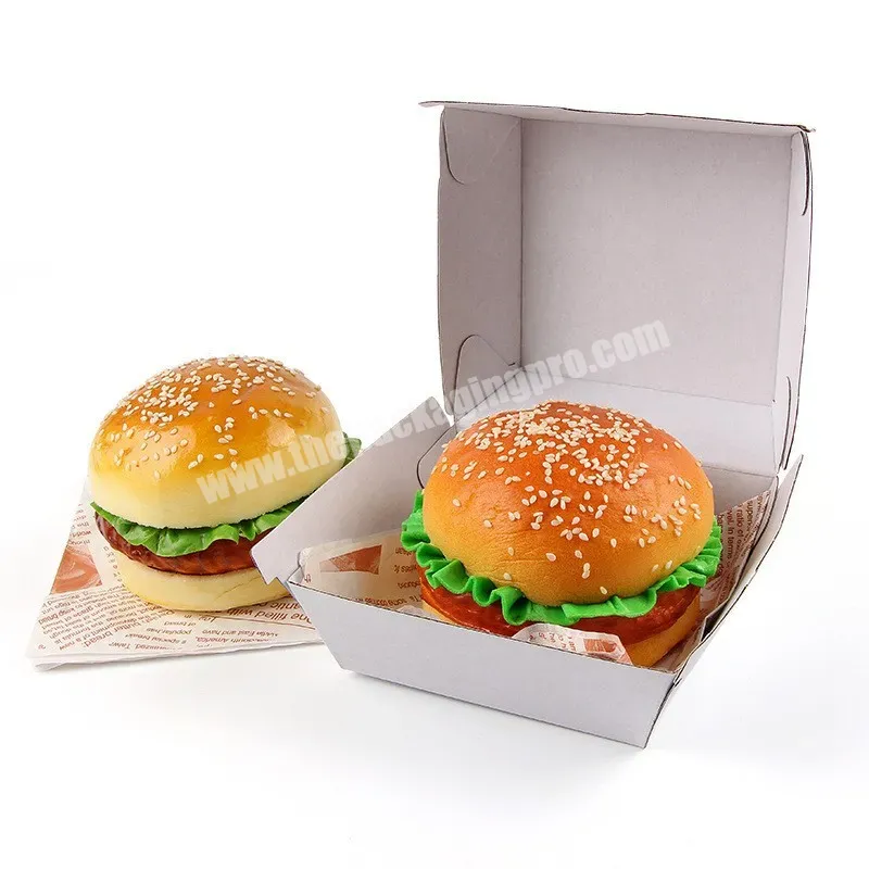 Custom China Manufacture Packaging Eco Friendly Square Foldable Printed Kraft Brown Paper Cookie Snack Chicken Pizza Burger Box - Buy Custom Wholesale Hot Dog Lunch Pizza Pastry Sushi Food Takeaway Box Paper Folding Package Takeaway Burger Box Custom
