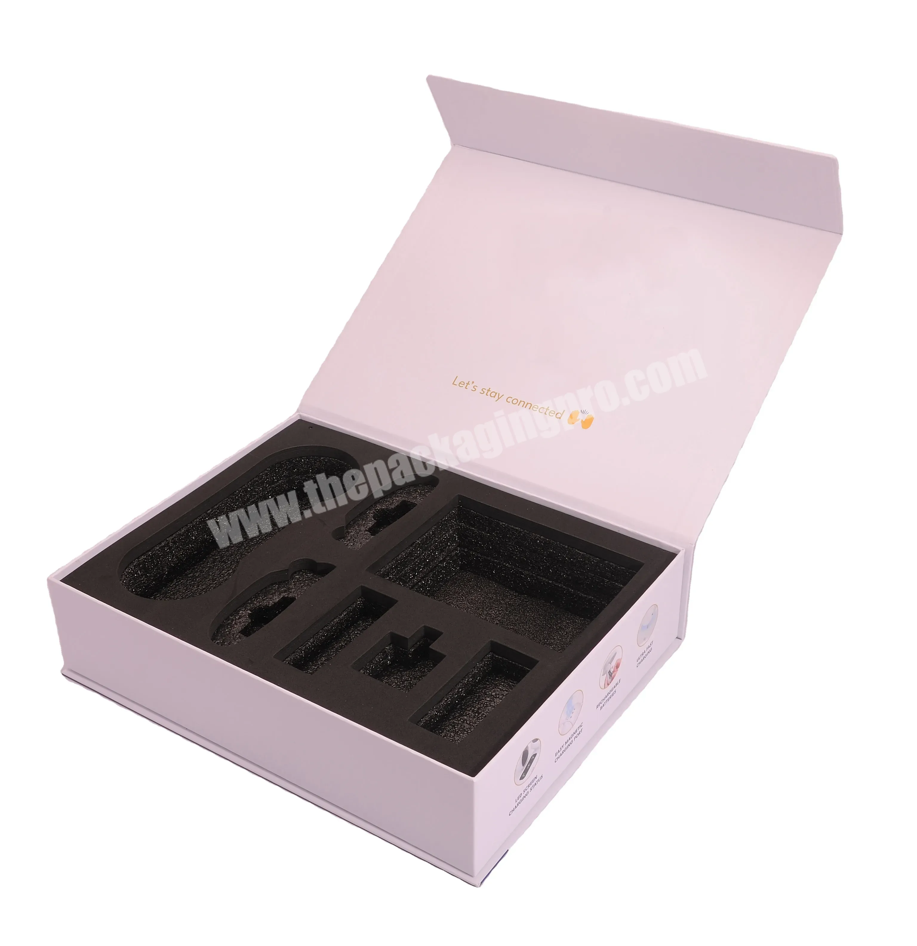 Custom Design Luxury White Shaped Rigid Paper Magnetic Packaging Skin Care Gift Box With Eva Foam Insert - Buy Magnetic Packaging Boxes,Gift Boxes With Magnetic Lid,Custom Packaging Box With Foam Insert Top And Bottom.