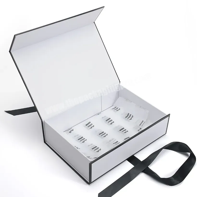 Custom Design Matte Black Large Rigid Paper Cardboard Gift Packaging Magnetic Folding Box For Wedding Dress - Buy Magnetic Folding Box,Wedding Dress Box,Large Rigid Paper Box.