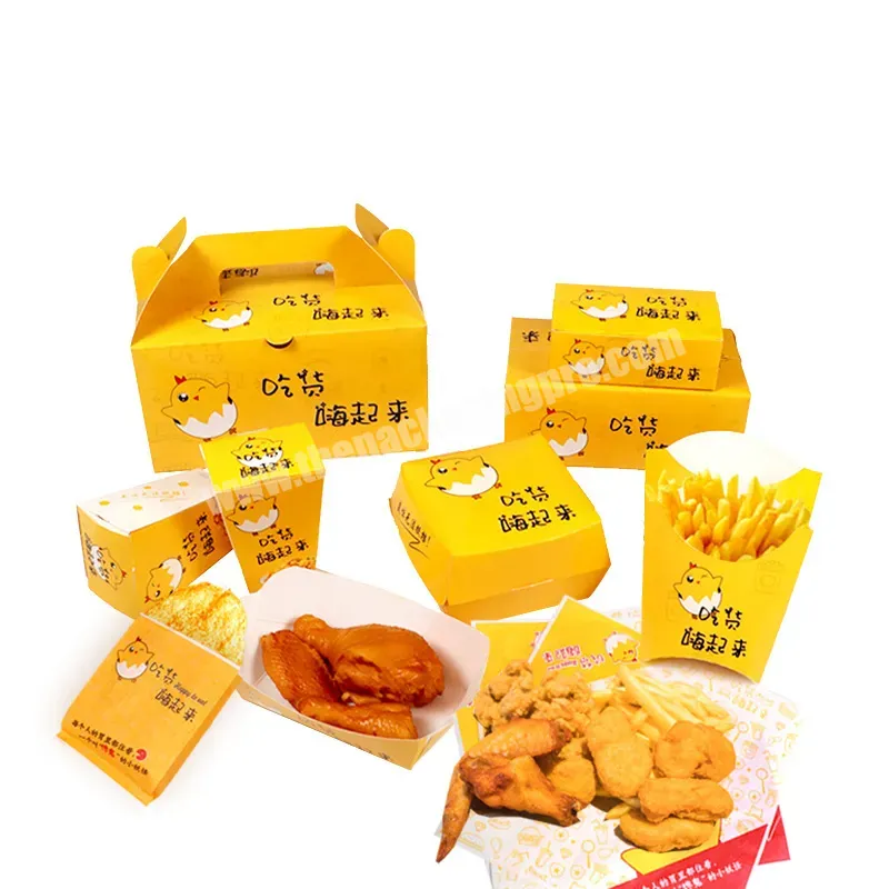 Custom Eco Friendly Printed Logo Fried Chicken French Fries White Cardboard Food Container Takeaway Takeout Packaging Paper Box - Buy Custom Eco Friendly Disposable Take Away French Fries Food Takeaway Takeout Packaging Corrugated Kraft Fried Chicken