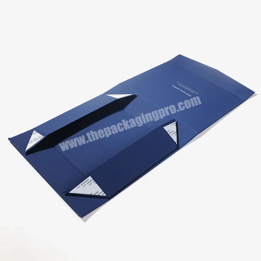 Custom Logo Matte Blue Folding Magnetic Gift Cardboard Boxes Collapsible Magnet Flap Top Open Cosmetics Paper Box - Buy Foldable Packaging Box,Luxury Magnetic Gift Paper Box,Custom Packaging Gift Paper Box Printing For Clothing Packing.