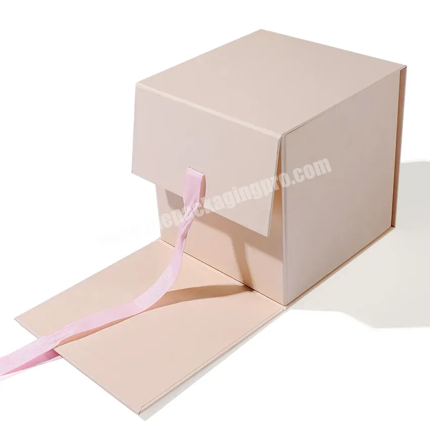 Custom Logo Paper Cardboard Magnetic Folding Womens Shoe Box With Ribbon Closure - Buy Womens Shoe Box,Custom Folding Box,Packaging Cardboard Gift Box.