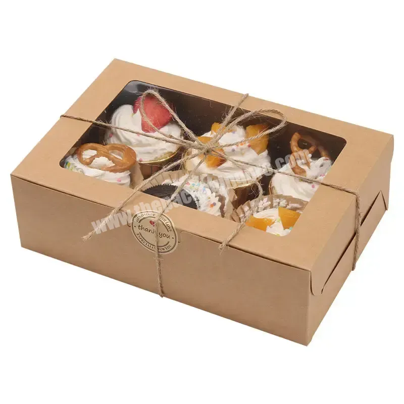 Custom Logo White Brown Cake Baking Carton,Birthday Cake Packaging Gift Box With Transparent Window - Buy Birthday Cake Box,Egg Tart Packaging Box,Sliced Fruit Packaging Box.