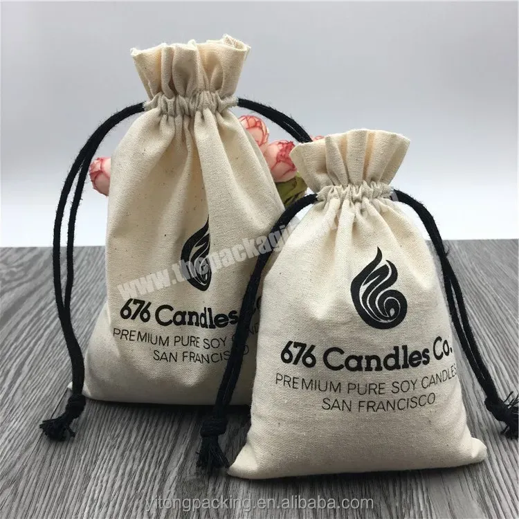 Custom Natural Cotton Candles Bags With Printing - Buy Candles Bags,Cotton Candles Bags,Custom Cotton Candles Bags.