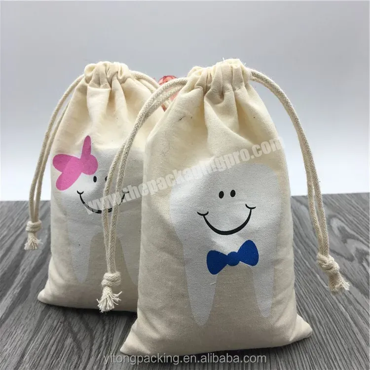 Custom Natural Cotton Teeth Pouch Bags - Buy Teeth Pouch,Cotton Teeth Bags,Custom Teeth Pouch Bags.