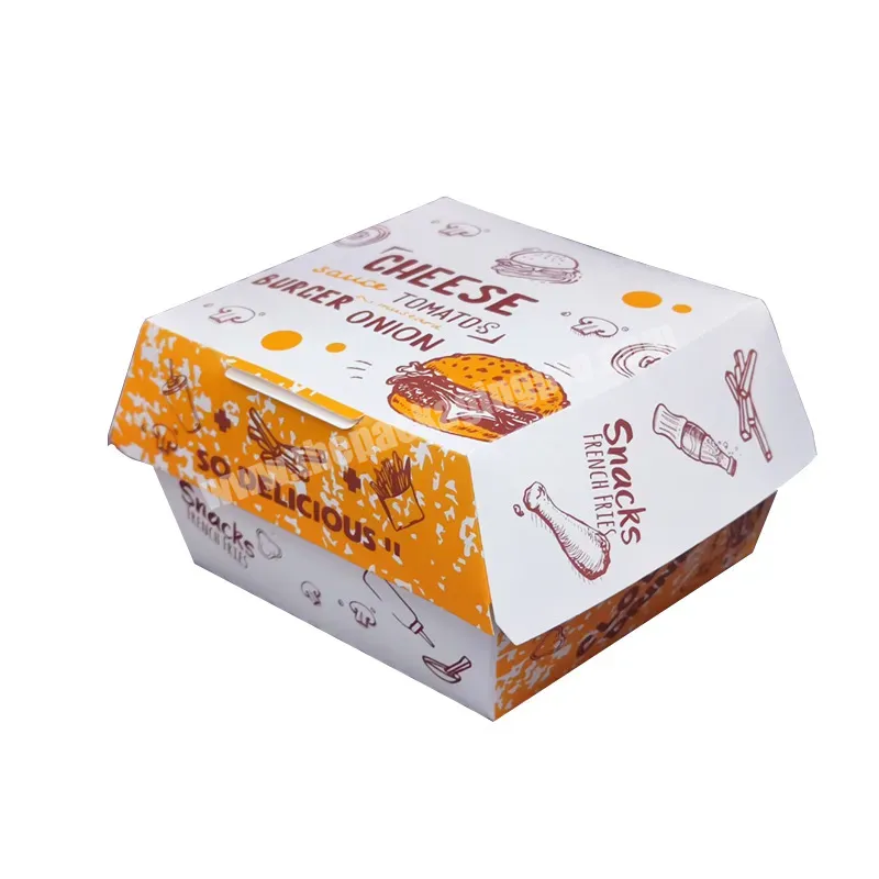 Custom Packaging Eco Friendly Square Foldable Print Kraft Brown Paper Cookie Snack Chicken Pizza Burger Box China Manufacturer - Buy Custom Design Craft Cardboard Cartoon White Color Empty Delivery Mailing Packing Macaron Candy Dessert Burger Box Wit