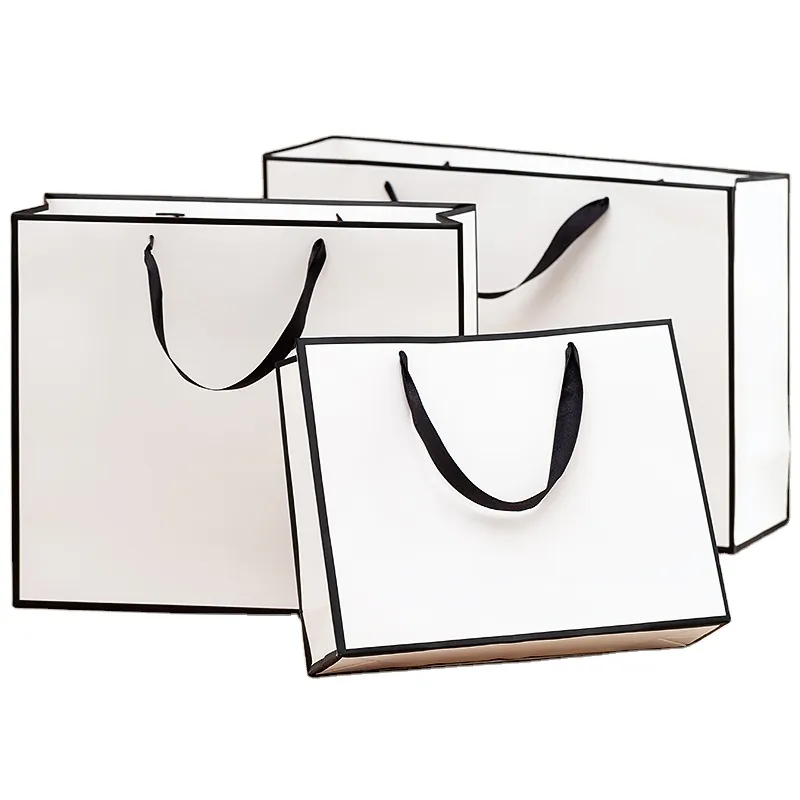 Custom Printed Your Own Logo Cardboard Packaging White Brown Kraft Gift Craft Shopping Paper Bag With Handles - Buy Custom Wholesale Biodegradable Recyclable Personalized Eco Friendly Luxury Shopping Foldable Packaging Gift Bagswith Logo,Customized C