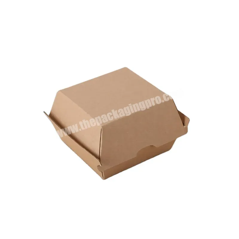 Custom Wholesale Biodegradable Mini Packaging Printed Take Out White Cardboard Paper Catering Clamshell Fried Chips Burger Box - Buy Burger Box,Hamburger Box,Custom Burger Box.